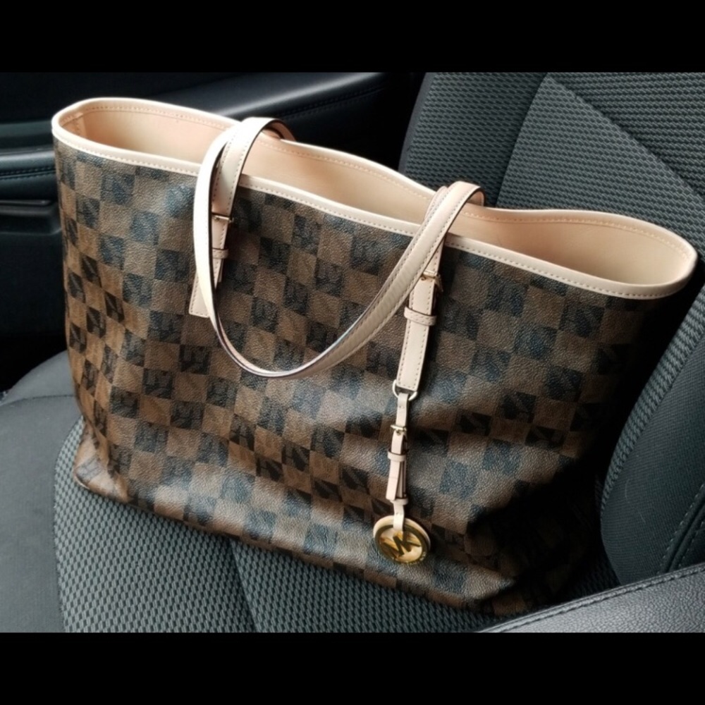 Michael Kors Checkered Tote with Wallet.